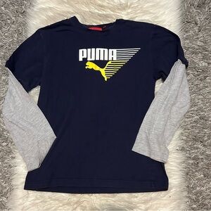 Navy & Gray Layered Long Sleeve